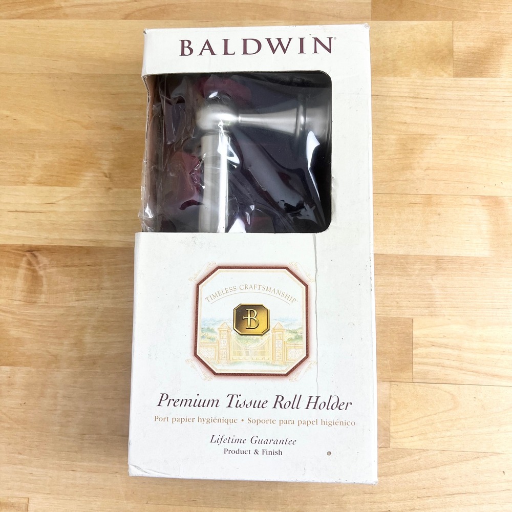 Baldwin Tissue Roll Holder Edgewater Satin Nickel 3503-150 Solid Brass New